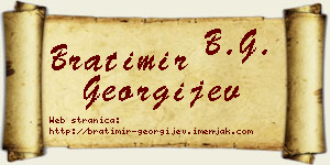 Bratimir Georgijev vizit kartica